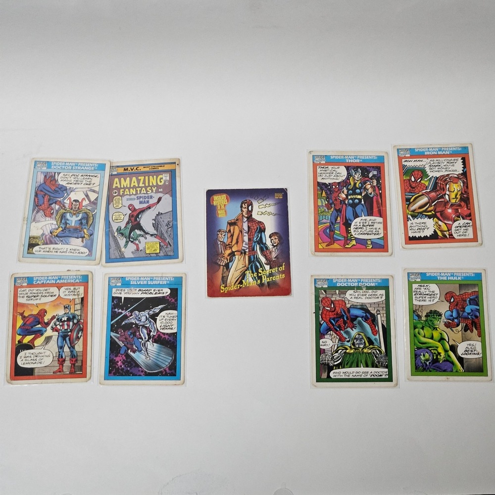 1990 Marvel Universe Impel Spider-Man Card Lot Amazing Fantasy 15 Hulk Thor 9ct